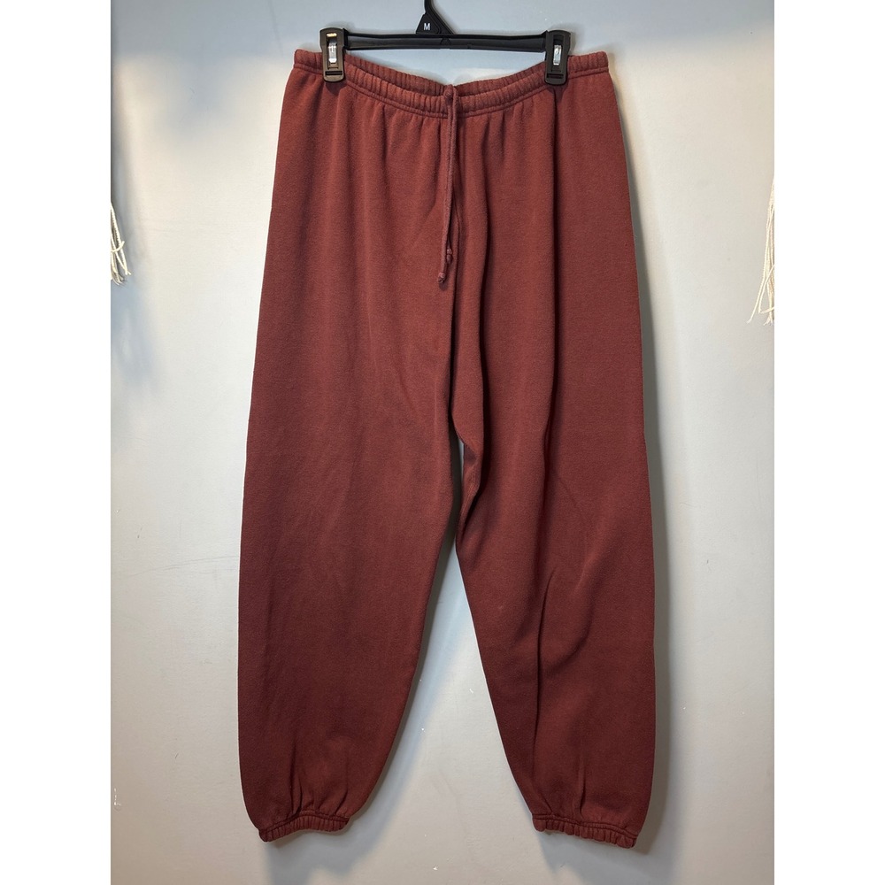 Skims Cotton Relaxed Fit Sweatpants Burgundy Maroon Brown Large